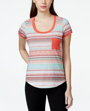 Self Esteem Juniors' Contrast-trim Pocket T-shirt
