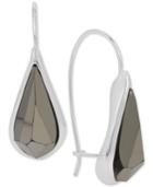 Robert Lee Morris Soho Silver-tone Jet Stone Drop Earrings