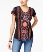 Style & Co Printed High-low Top, Created For Macy's