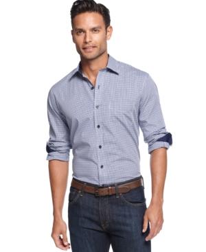 Tasso Elba Men's Long Sleeve Gingham Shirt, Only At Macy's