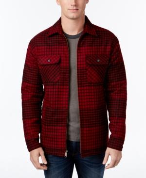 Club Room Men's Plaid Fleece Lined Shirt Jacket, Only At Macy's