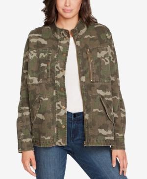 William Rast Embellished Camo-print Jacket