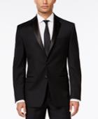 Calvin Klein Black Solid Slim-fit Tuxedo Jacket