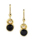 2028 14k Gold Dipped Round Crystal Wire Drop Earring