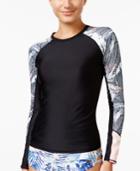 Roxy Long-sleeve Colorblocked Rash Guard Women's Swimsuit
