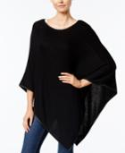 Charter Club Faux-leather-trim Poncho, Only At Macy's