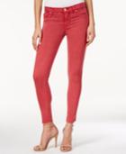 Hudson Jeans Nico Red Stone Wash Cutoff Skinny Ankle Jeans