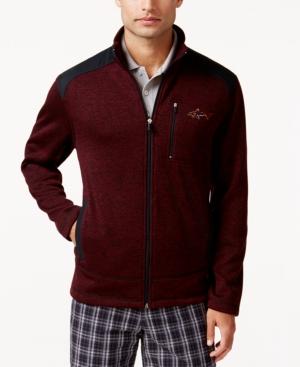 Greg Norman For Tasso Elba Zip-front Fleece Sweater Jacket, Only At Macy's
