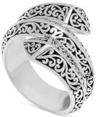 Lois Hill Filigree Pyramid Wrap Ring In Sterling Silver