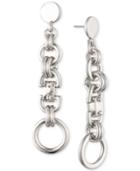 Dkny Disc & Ring Link Drop Earrings, Created For Macy's