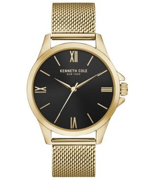 Kenneth Cole New York Men's Classic Gold-tone Stainless Steel Mesh Bracelet Watch 42mm