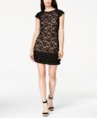 Jessica Simpson Cap-sleeve Tiered Lace Dress