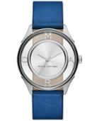 Marc Jacobs Women's Tether Blue Leather Strap Watch 36mm Mj1458