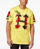 Hudson Nyc Men's Floral Embroidered Graphic-print Cotton T-shirt