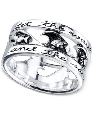 Unwritten Silver-tone Let The Waves Hit Your Feet Ring