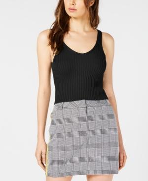 Project 28 Ribbed-knit Cropped Tank Top