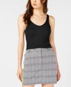 Project 28 Ribbed-knit Cropped Tank Top