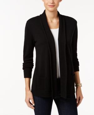 Karen Scott Petite Shawl-collar Cardigan