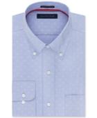 Tommy Hilfiger Men's Classic/regular Fit Non-iron Blue Anchor Print Dress Shirt