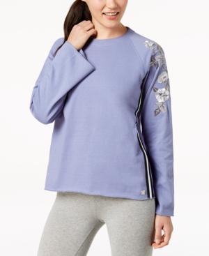 Calvin Klein Performance Floral-trim Sweatshirt