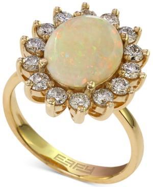 Effy Opal (1-7/8 Ct. T.w.) And Diamond (1 Ct. T.w.) Ring In 14k Gold