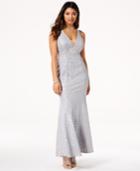 Jump Juniors' Sequined Lace Open-back Gown