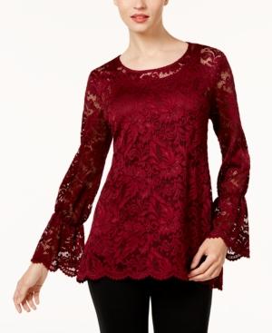 Alfani Ruffled Lace Top, Created For Macy's