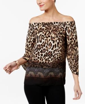 Thalia Sodi Printed Off-the-shoulder Top, Only At Macy's