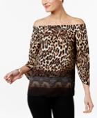 Thalia Sodi Printed Off-the-shoulder Top, Only At Macy's
