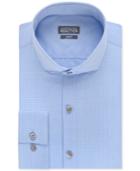 Kenneth Cole Reaction Slim-fit Dry-tek Performance Blue Topaz Micro Check Dress Shirt