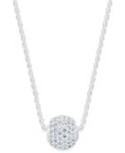 Thomas Sabo Crystal Fireball Pendant Necklace In Sterling Silver