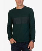 Nautica Men's Slim-fit Striped Pocket Long-sleeve T-shirt