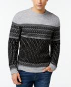 Tasso Elba Fair Isle Crew-neck Sweater, Only At Macy's