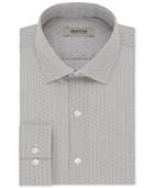 Kenneth Cole Reaction Men's Techni-cole Slim-fit Flex Collar Wrinkle Free Stretch Ice Gray Dress Shirt