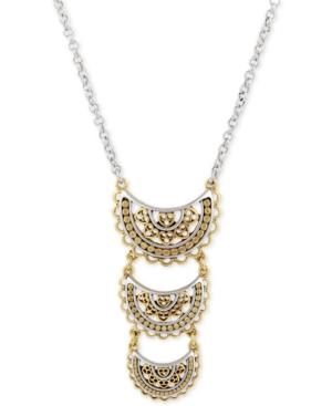 Lucky Brand Two-tone Filigree Pendant Necklace