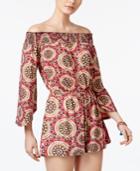 Be Bop Juniors' Printed Off-the-shoulder Romper
