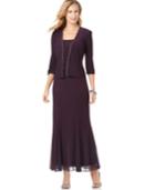 Alex Evenings Dress And Jacket, Rhinestone Trim Evening Dress