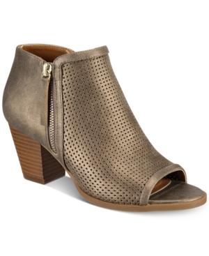 Style & Co Kirii Perforated Peep-toe Ankle Booties, Created For Macy's Women's Shoes
