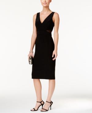Xscape V-neck Illusion Dress