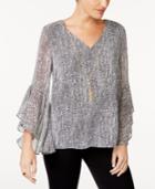 Thalia Sodi Bell-sleeve Necklace Top, Created For Macy's