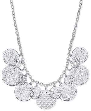 Charter Club Silver-tone Round Charm Necklace, Only At Macy's