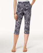 Alfred Dunner Geometric-print Cropped Pants