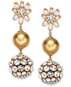 Kate Spade New York Gold-tone Crystal Triple-drop Earrings