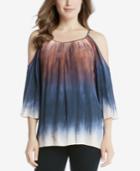 Karen Kane Tie-dye Cold-shoulder Top