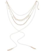 I.n.c. Rose Gold-tone Imitation Pearl, Bead And Tassel Lariat Choker Necklace, 12 + 3 Extender, Created For Macy's