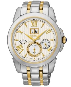 Seiko Men's Le Grand Sport Kinetic Two-tone Stainless Steel Bracelet Watch 42mm Snp066