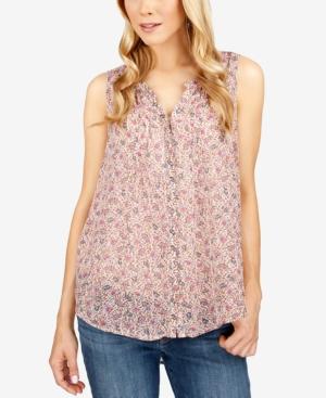 Lucky Brand Printed Sleeveless Blouse