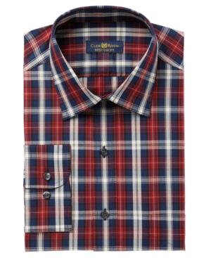 Club Room Men's Regular Fit Large Tartan Dress Shirt, Created For Macy's