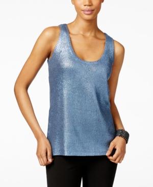 Inc International Concepts Metallic Foil Tank Top, Only At Macy's