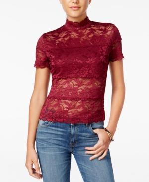Guess Shayna Mock-turtleneck Lace Top